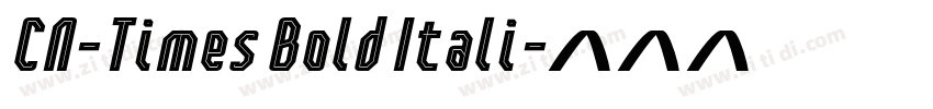 CN-Times Bold Itali字体转换